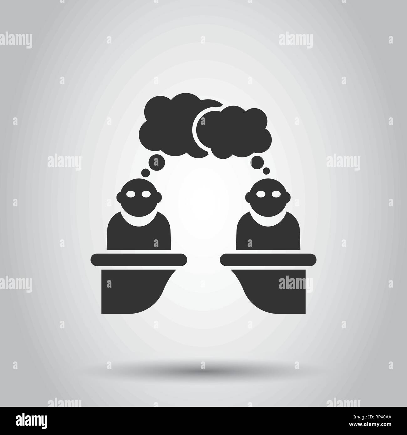 Politic debate icon in flat style. Presidential debates vector ...
