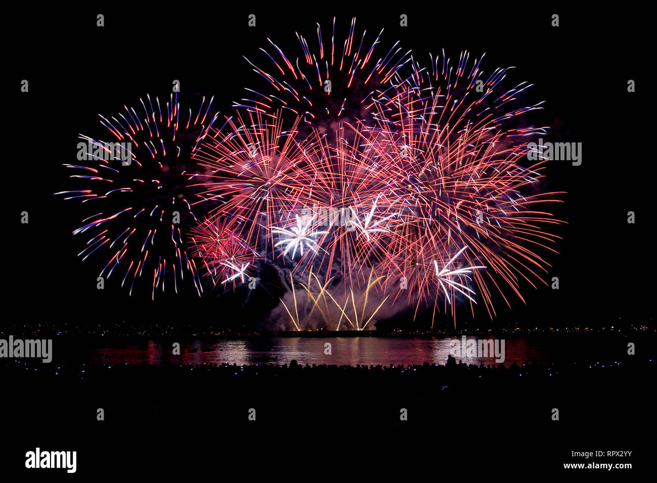 Firework display, Canada Stock Photo