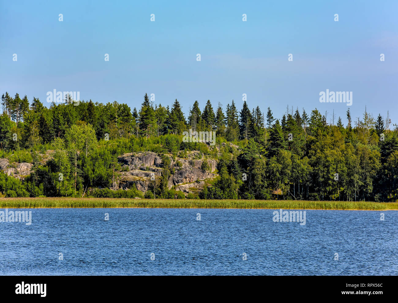 Summer in the North in the Republic of Karelia. Bays and Islands in the North of lake Ladoga