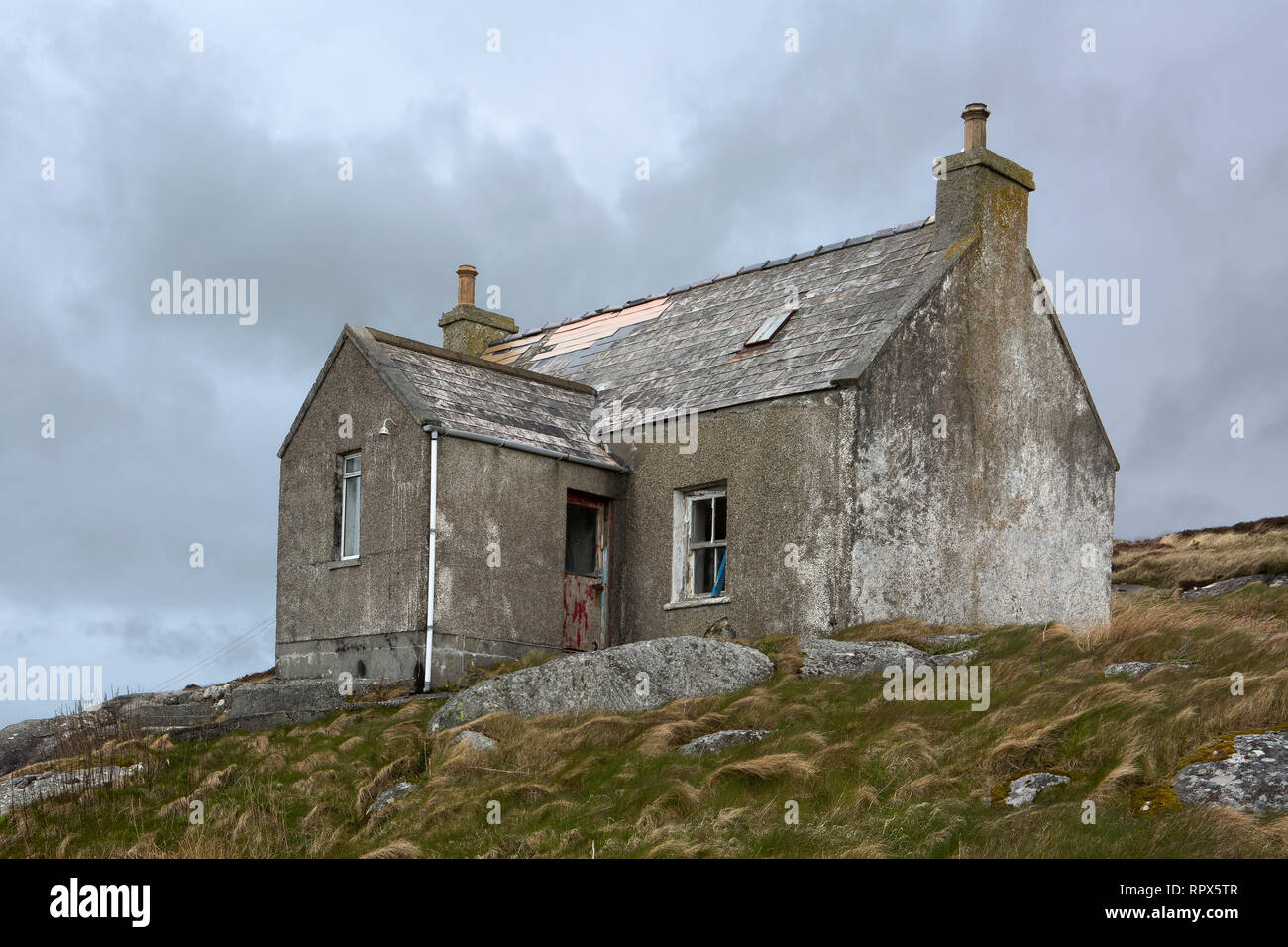 Derelict house near Kilbride, South Uist, Outer Hebrides, Scotland Stock Photo