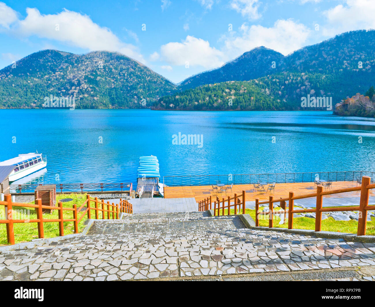Lake shikaribetsu at Fall season, Hokkaido, Japan Stock Photo Alamy