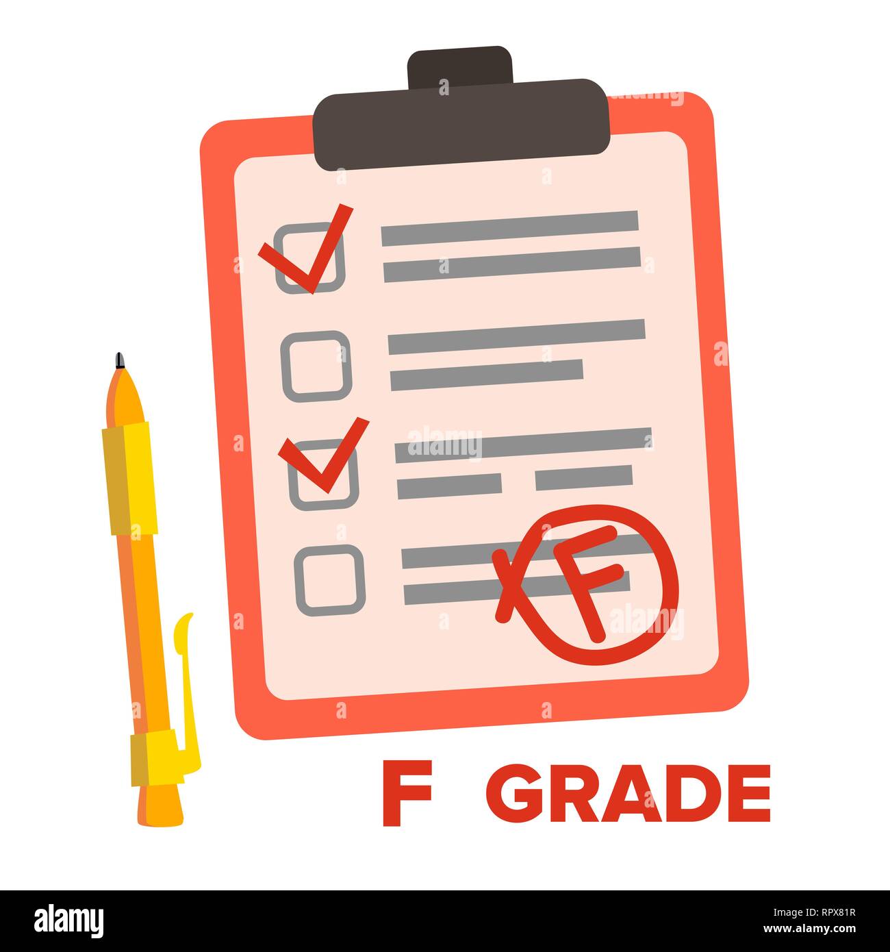 F Grade Vector. Fail Exam Mark Isolated Flat Cartoon Illustration Stock Vector Image & Art - Alamy F Grade Vector. Fail Exam Mark Isolated Flat Cartoon Illustration Stock Vector Image & Art - Alamy
