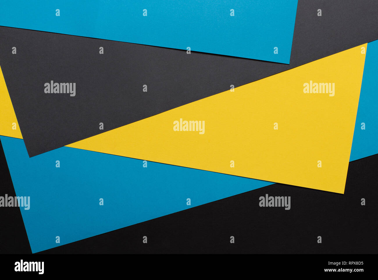 Abstract creative yellow-gray-black paper background Stock Photo