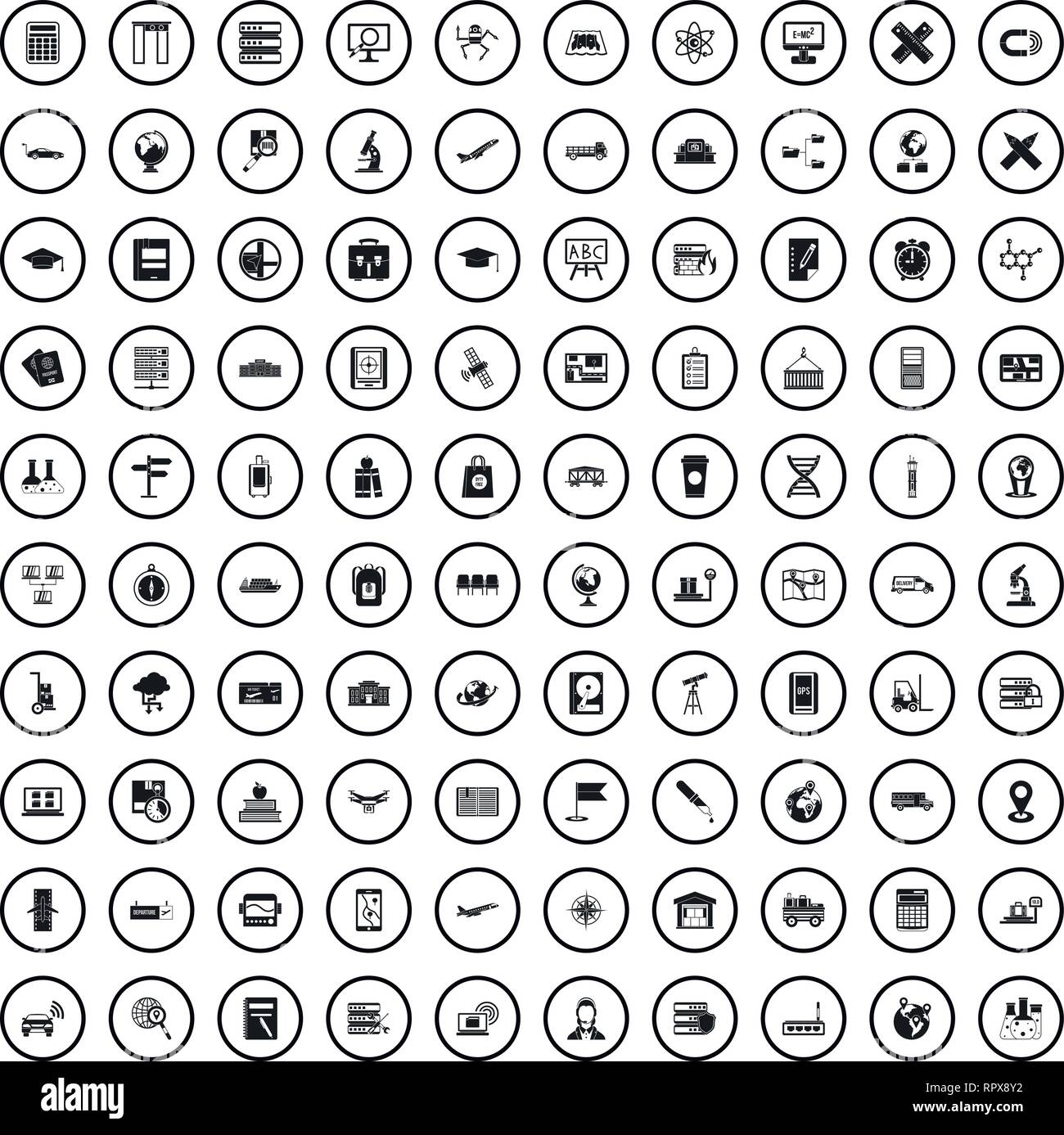 100 globe icons set, simple style Stock Vector Image & Art - Alamy
