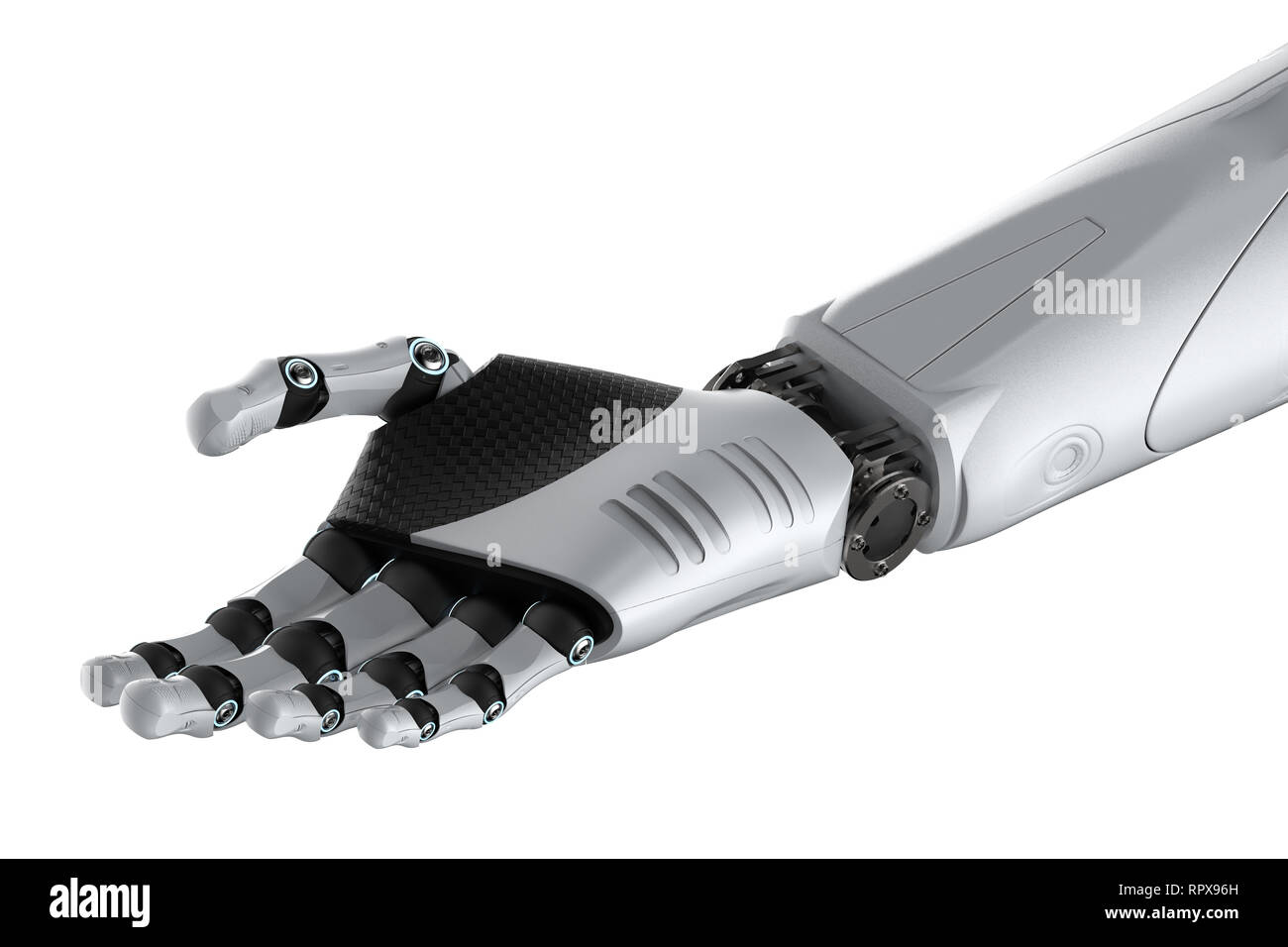 3d rendering robotic hand isolated on white Stock Photo - Alamy