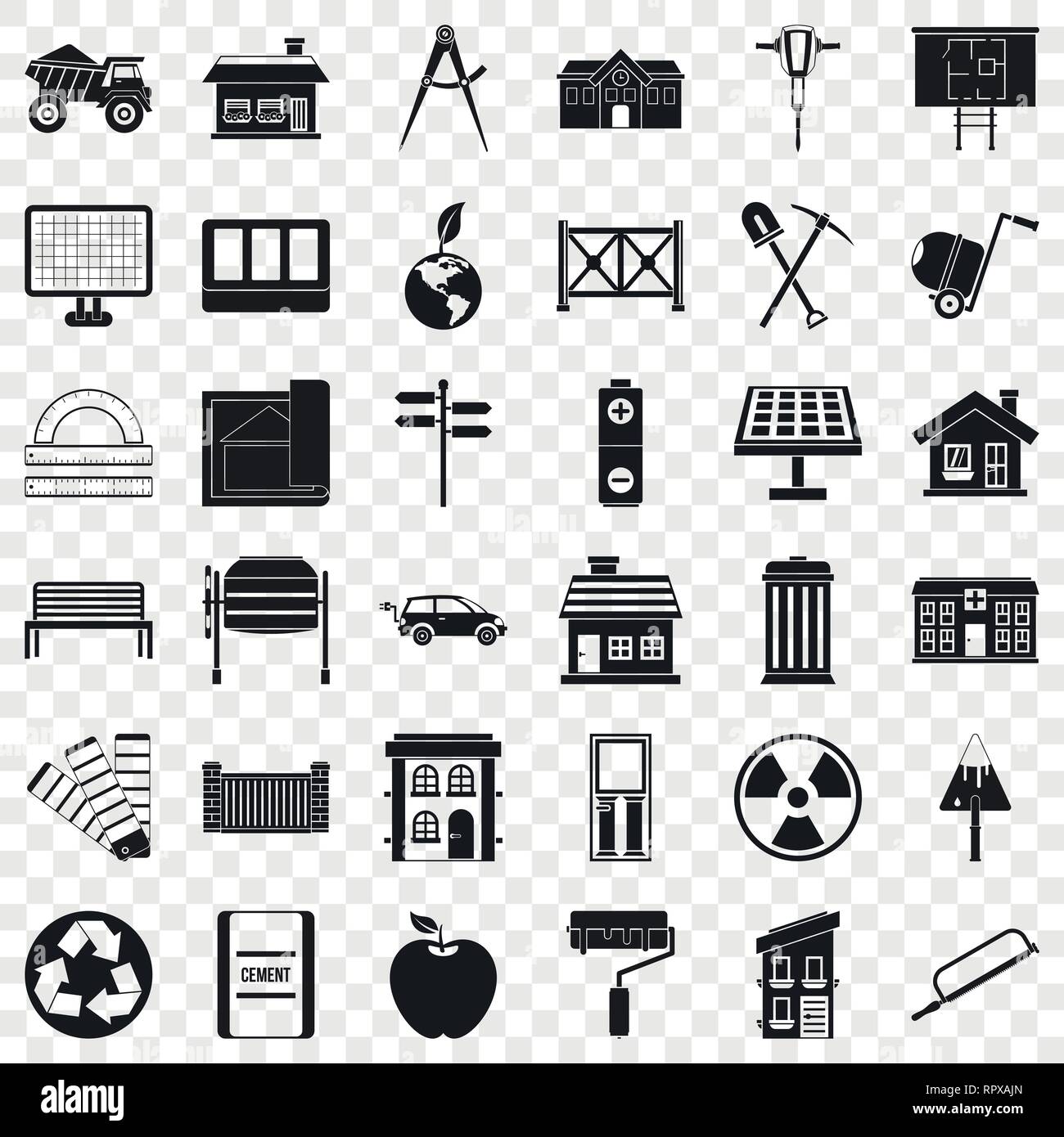 Apple logo building Stock Vector Images - Alamy