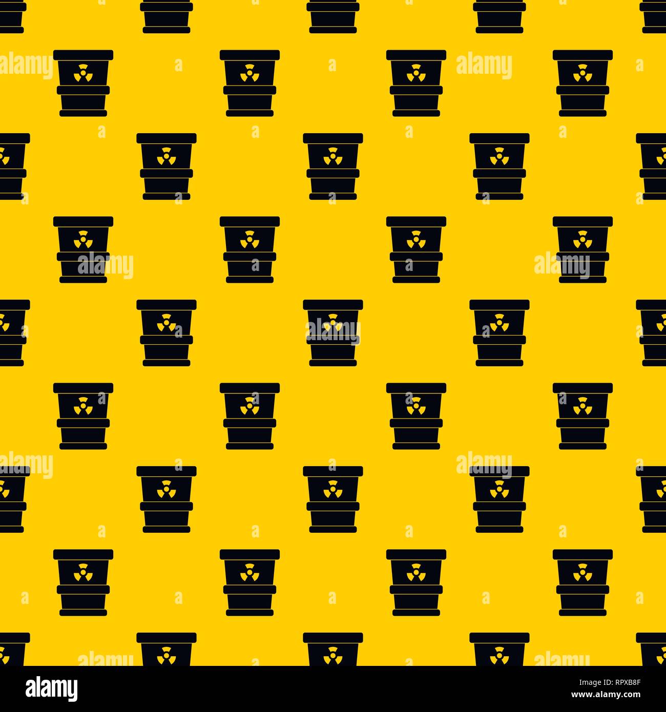 Trashcan containing radioactive waste pattern vector Stock Vector