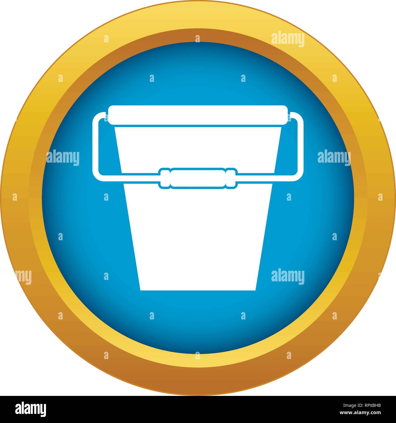 Empty bucket icon blue vector isolated Stock Vector Image & Art Alamy
