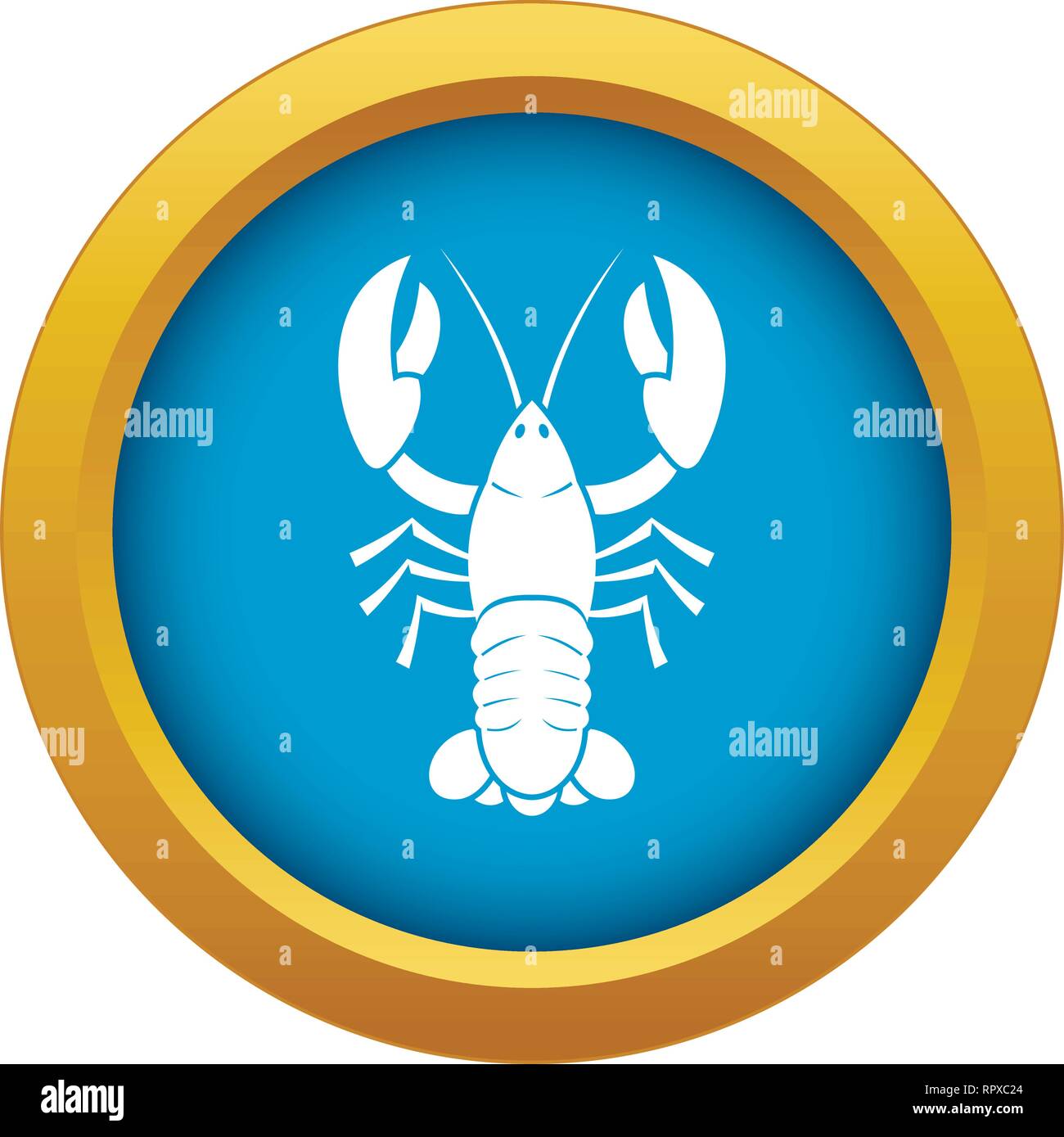 Crawfish icon blue vector isolated Stock Vector Image & Art - Alamy