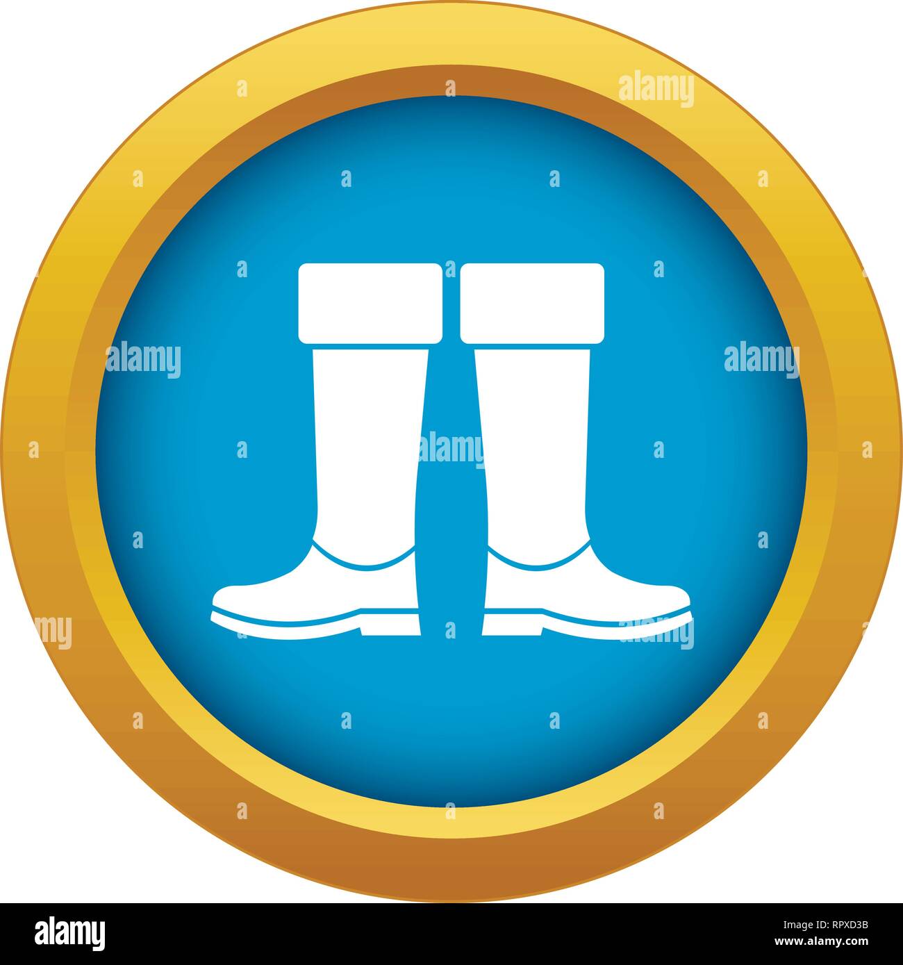 Rubber boots icon blue vector isolated Stock Vector Image & Art - Alamy