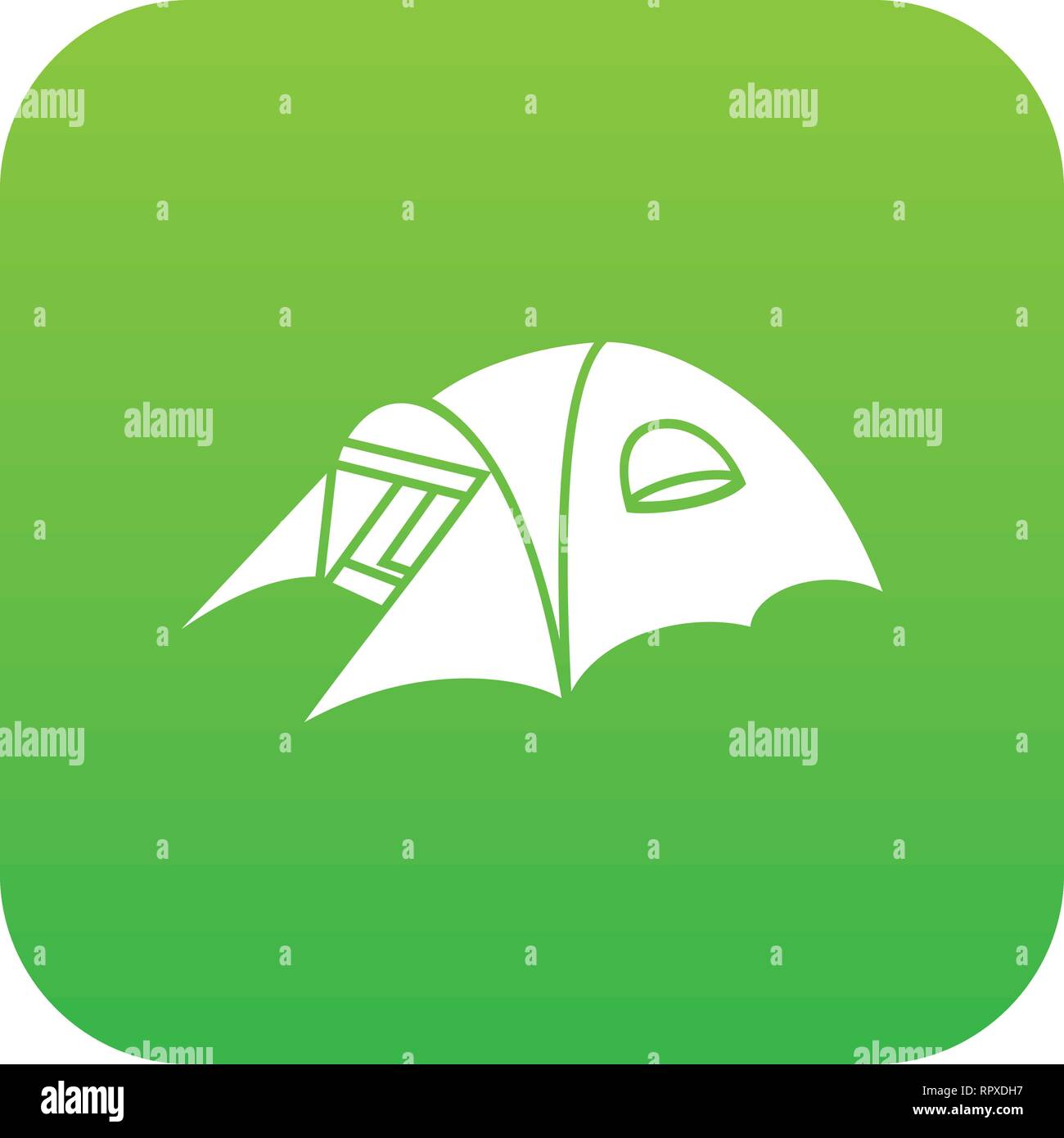 Tourist tent icon green vector Stock Vector Image & Art - Alamy