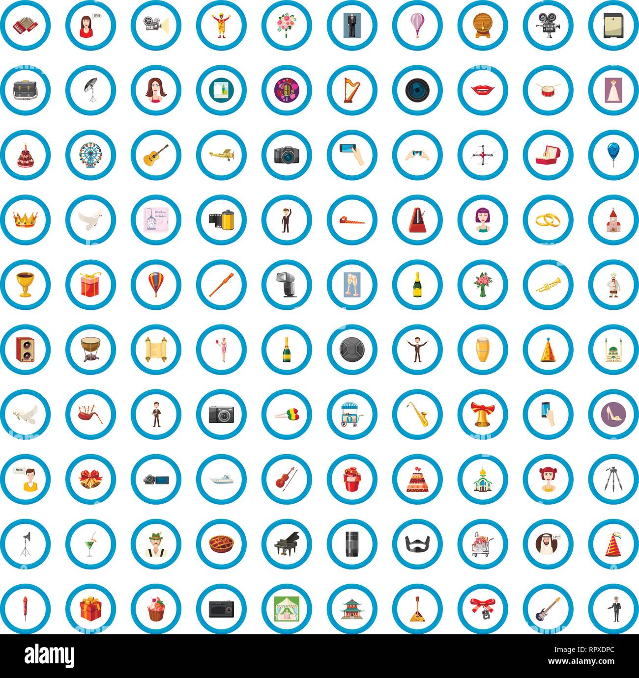 100 catering icons set, cartoon style Stock Vector Image & Art - Alamy