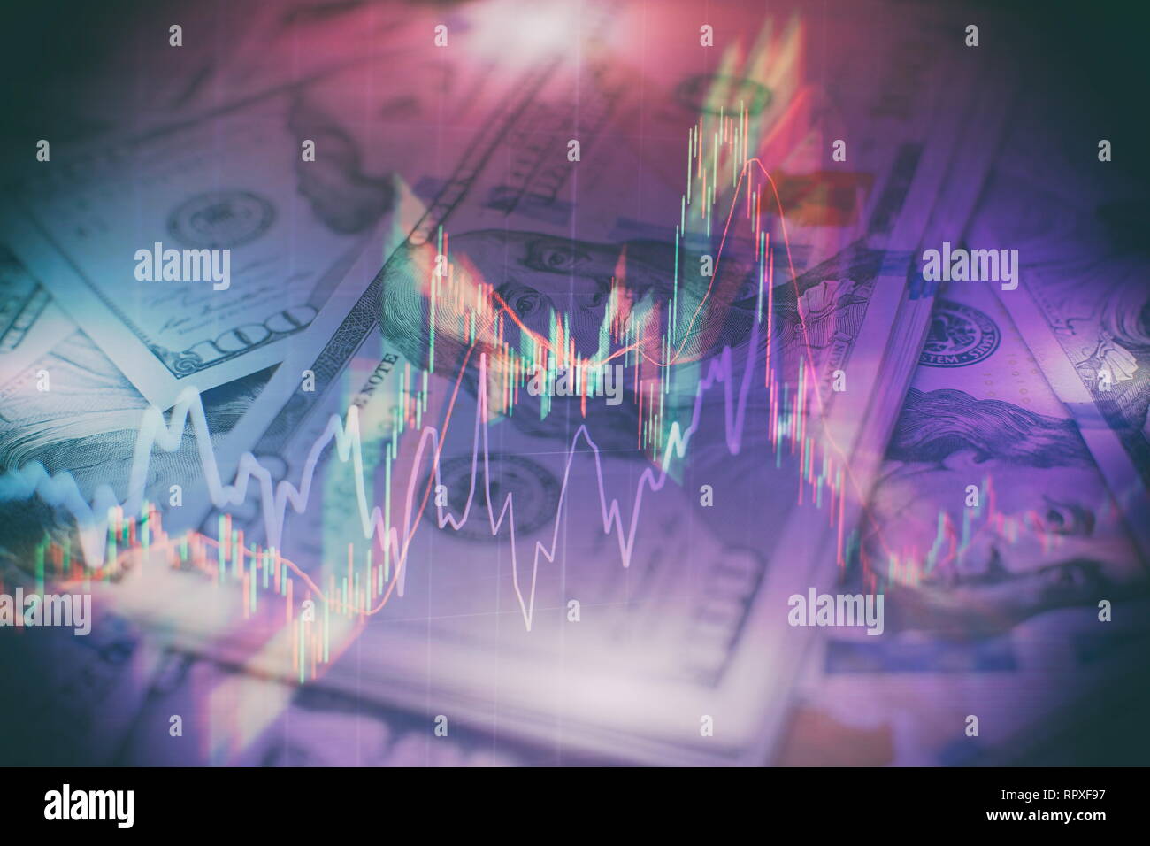 Abstract background with graph chart finance. Business concept Stock ...