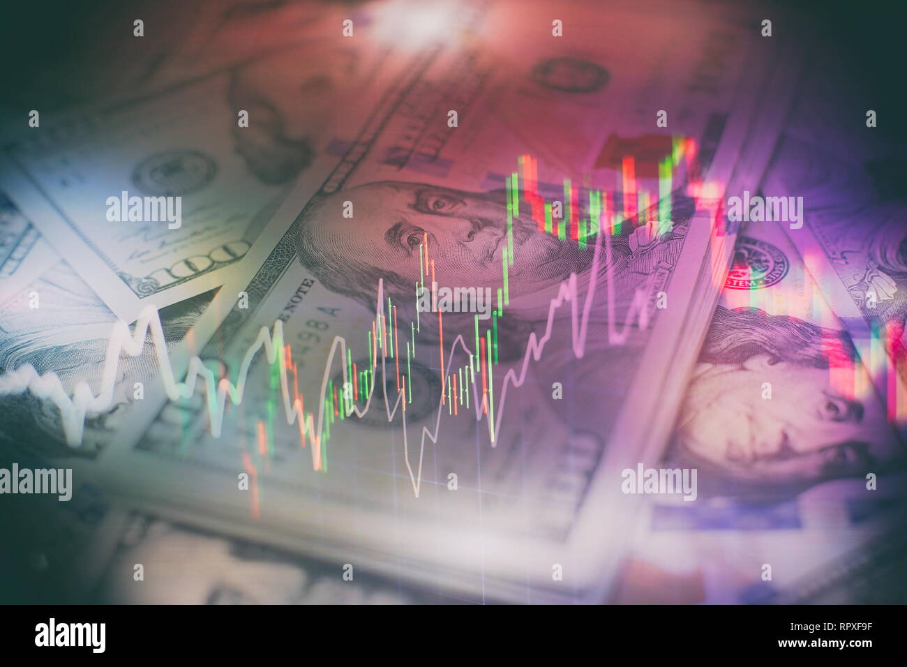 Abstract background with graph chart finance. Business concept Stock ...