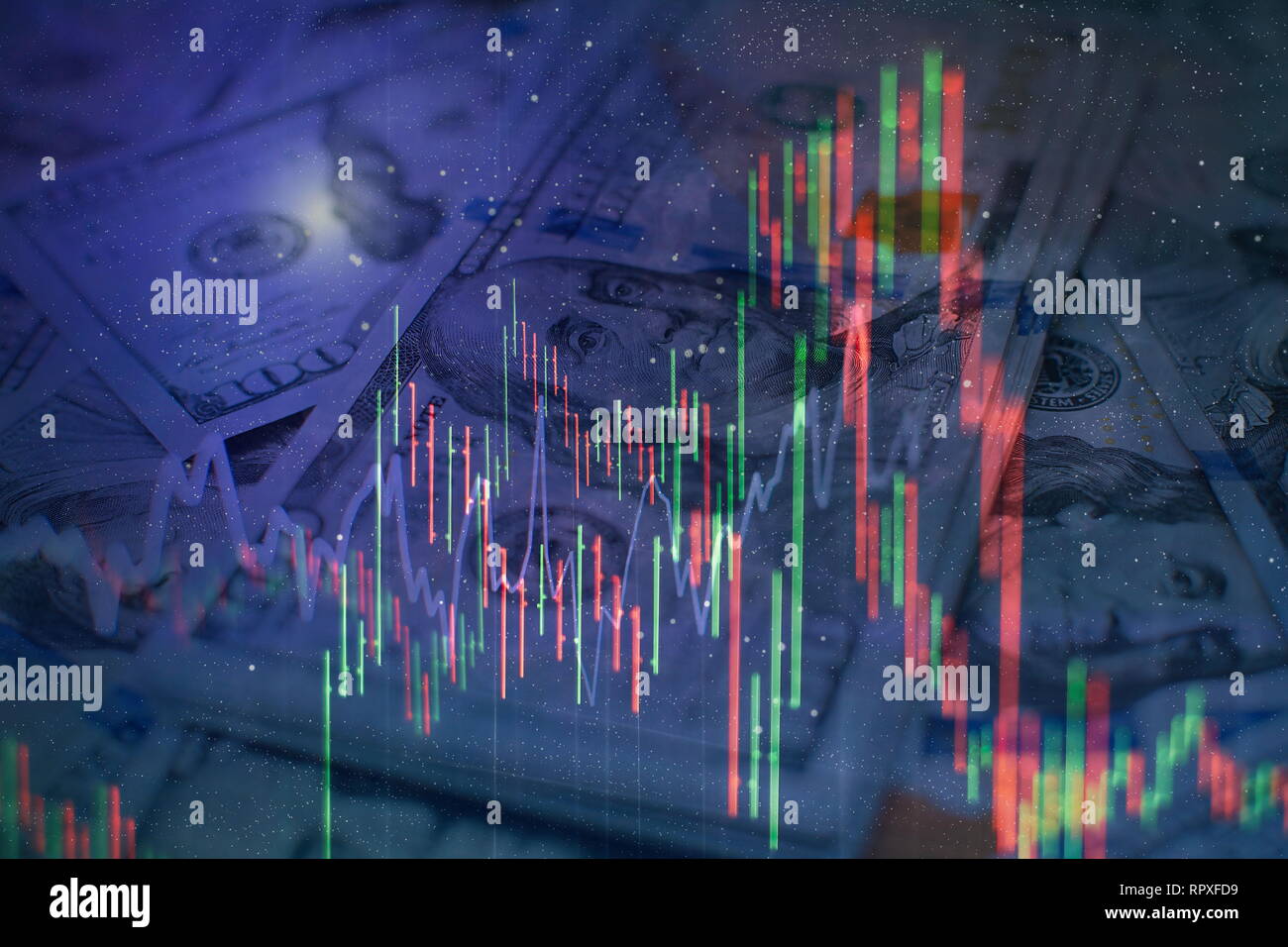 Abstract background with graph chart finance. Business concept Stock ...