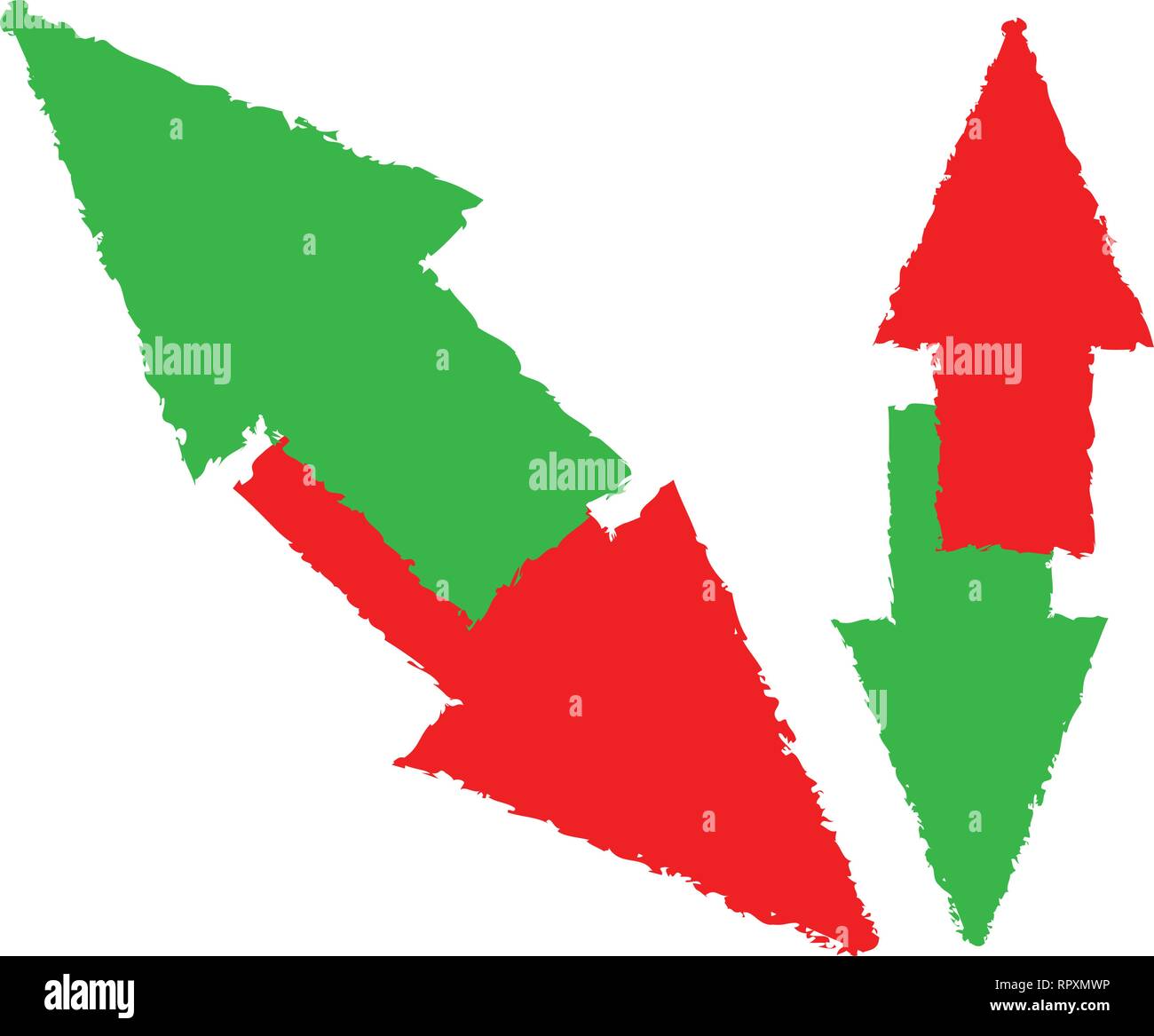 Ascending red arrow Stock Vector Images - Alamy