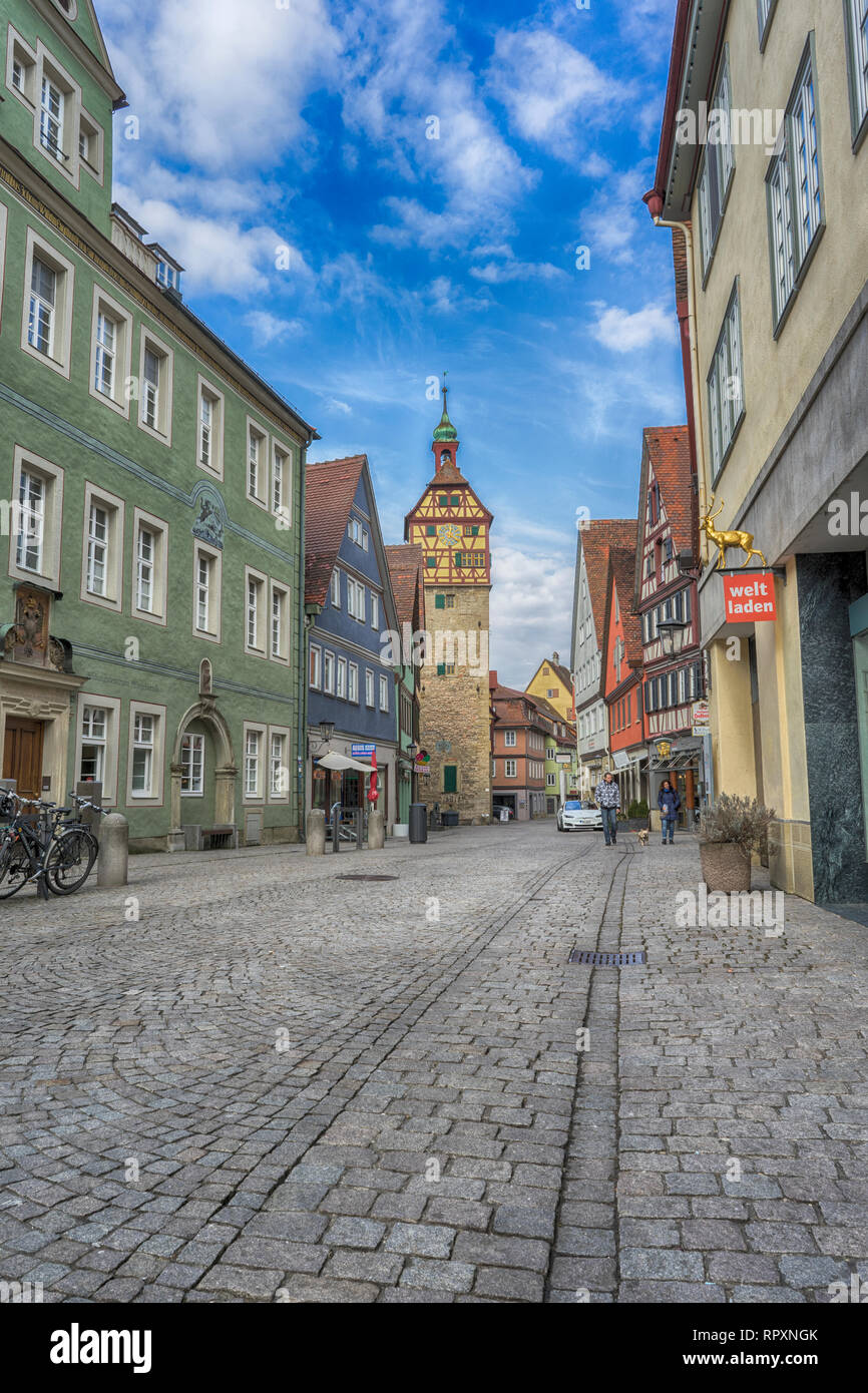 Schwaebisch Hall, Germany - 19 February 2019: The streets of Schwaebisch  Hall, Baden Wuerttemberg is a state in southwest Germany Stock Photo - Alamy
