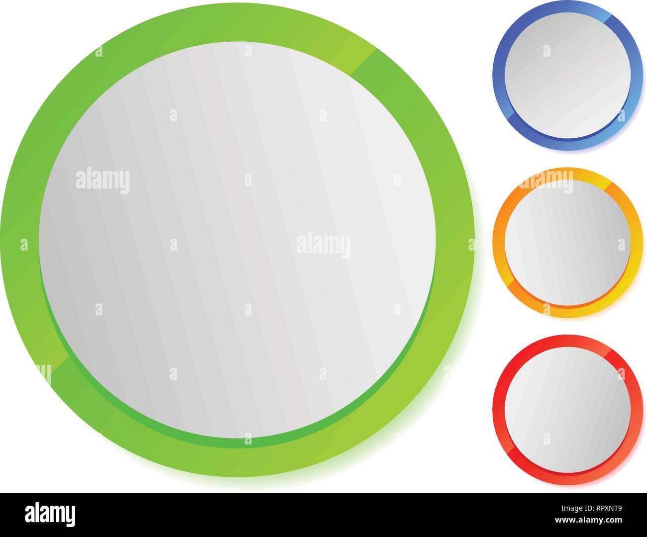 Button element in various colors. Vector template Stock Vector Image ...
