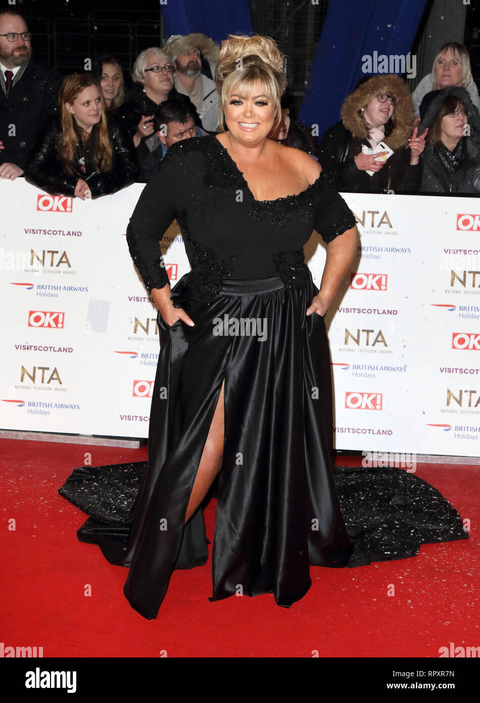 National Television Awards at The O2, Peninsula Square, London  Featuring: Gemma Collins Where: London, United Kingdom When: 22 Jan 2019 Credit: WENN.com Stock Photo