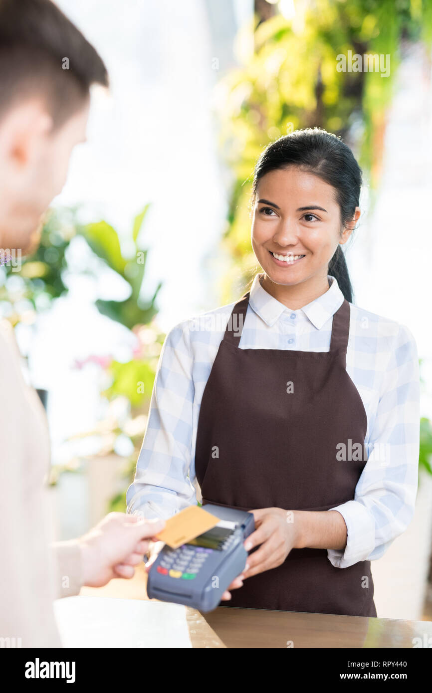 Paying by card Stock Photo Alamy