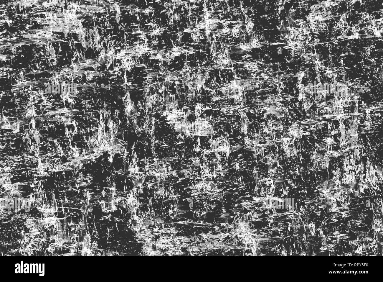 Abstract monochrome background. Texture of black and white in grunge. Seamless pattern of cracks, scratches, stains. Vintage old surface. Stock Photo