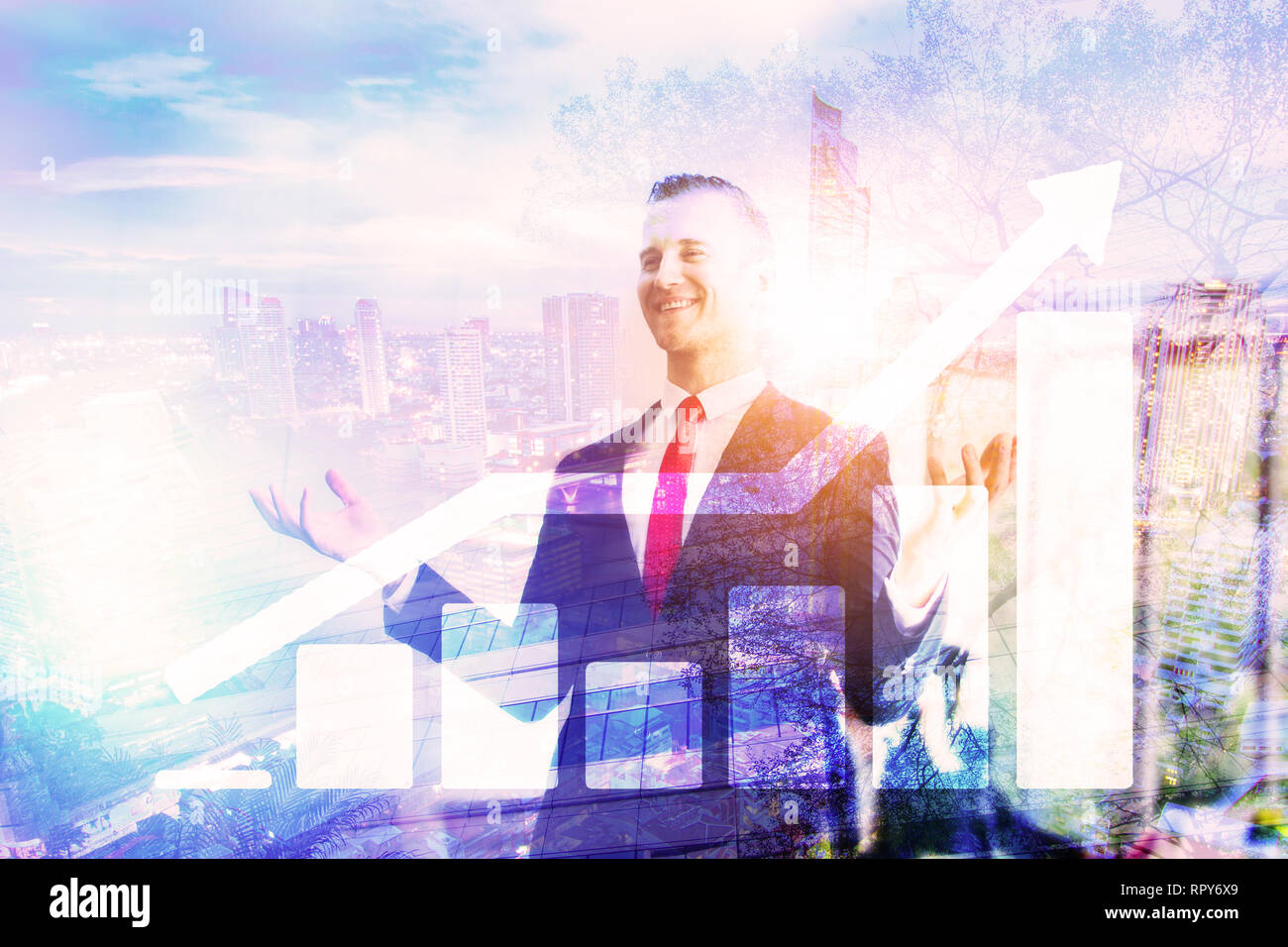 Double arrow up chart hi-res stock photography and images - Alamy