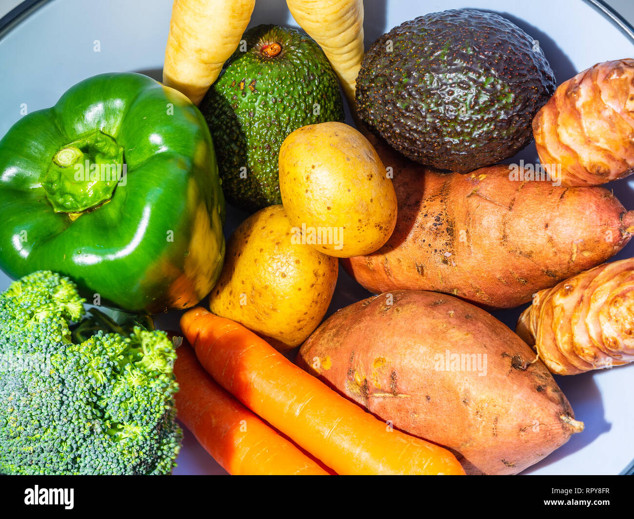 fruits-and-vegetables-with-many-vitamins-stock-photo-alamy