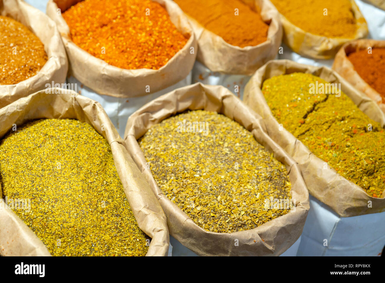 East Asian spices for food in the store Stock Photo Alamy
