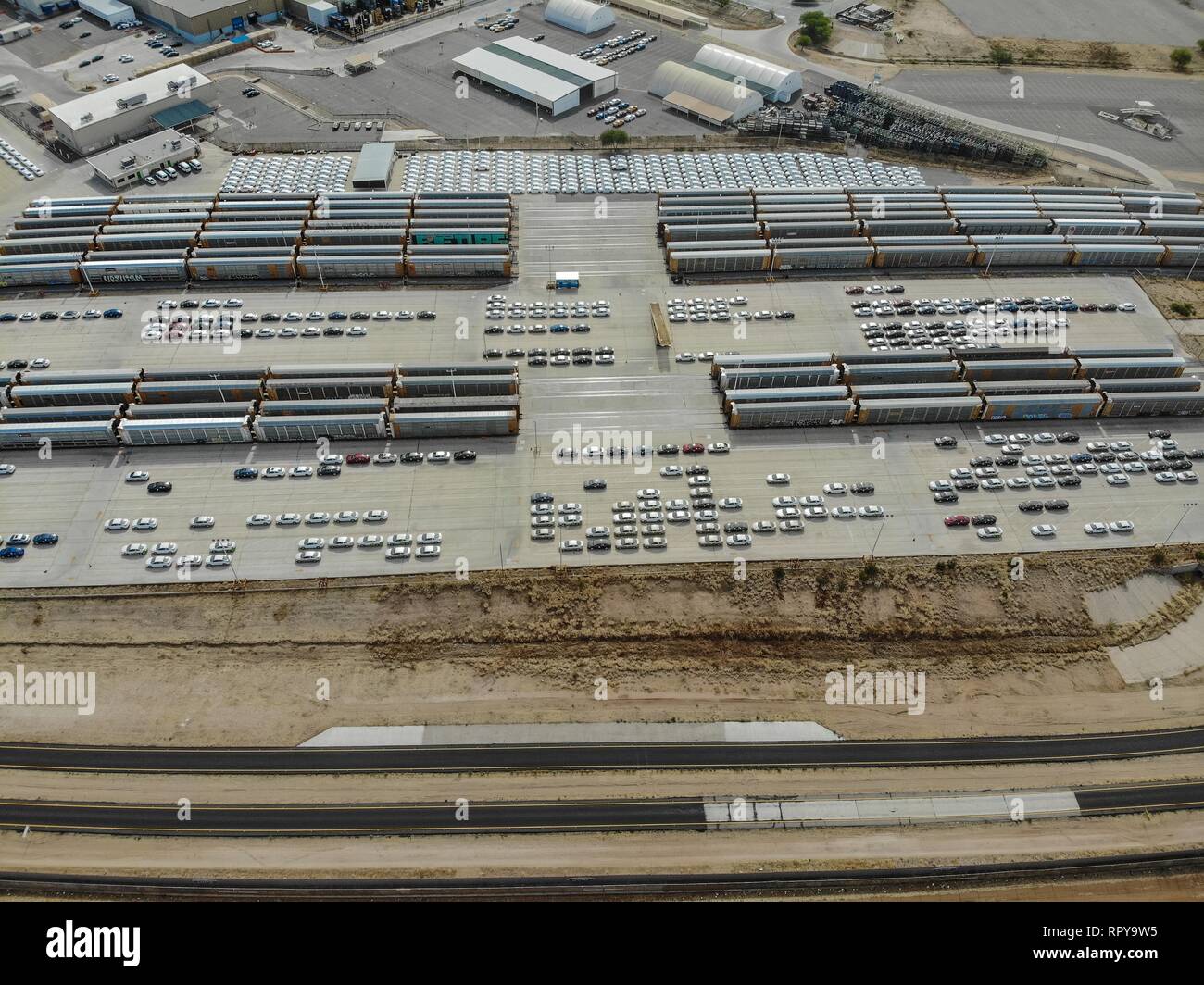 Aerial view of the Ford Motor Company automotive company in the