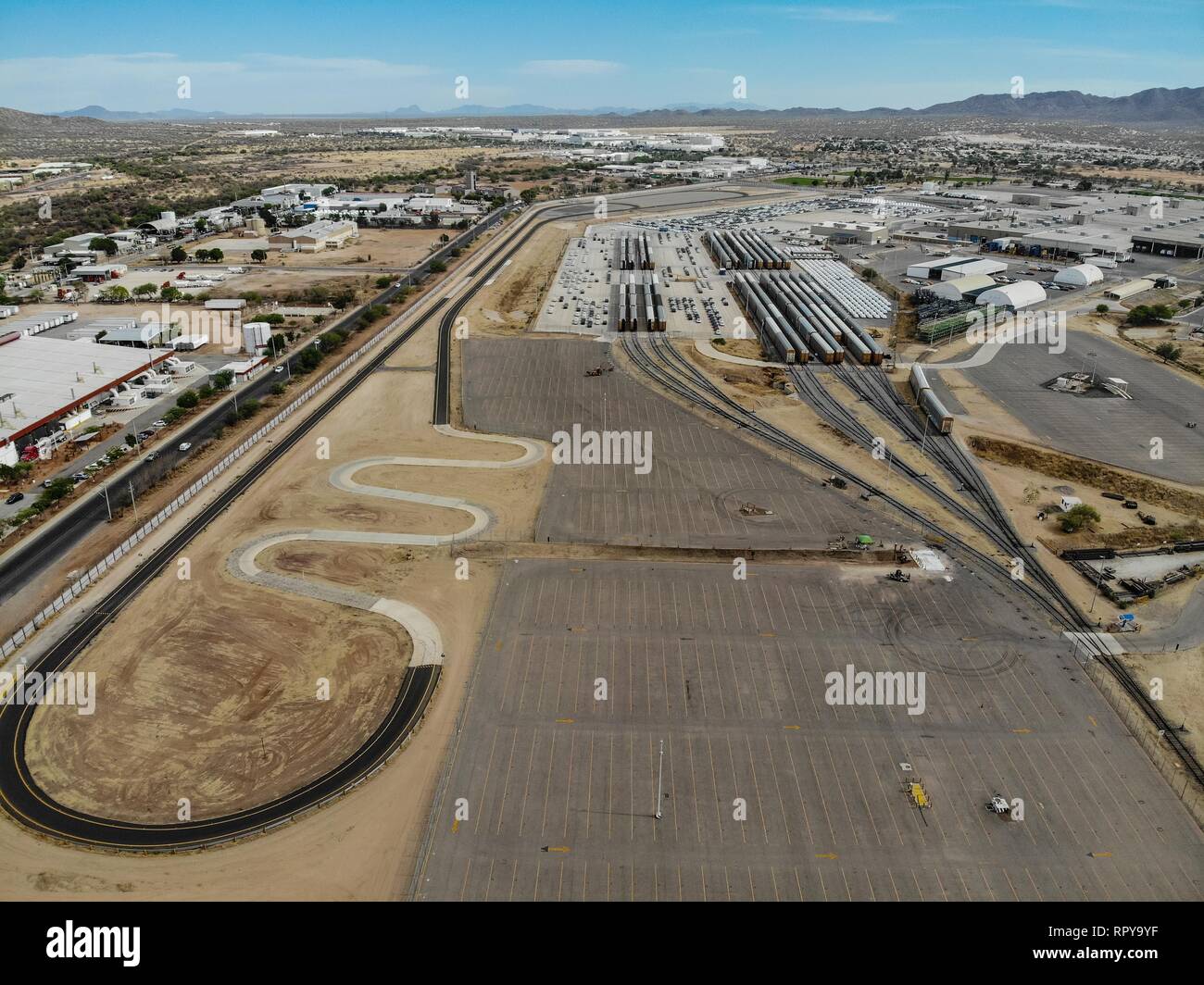 Aerial view of the Ford Motor Company automotive company in the
