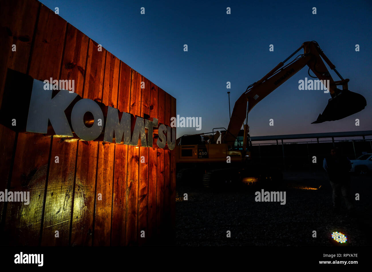 store and offices Komatzu.venta of machinery, equipment or indistrial equipment. refaccionaría and machinery for the mining industry. Komatsu Limited  Stock Photo
