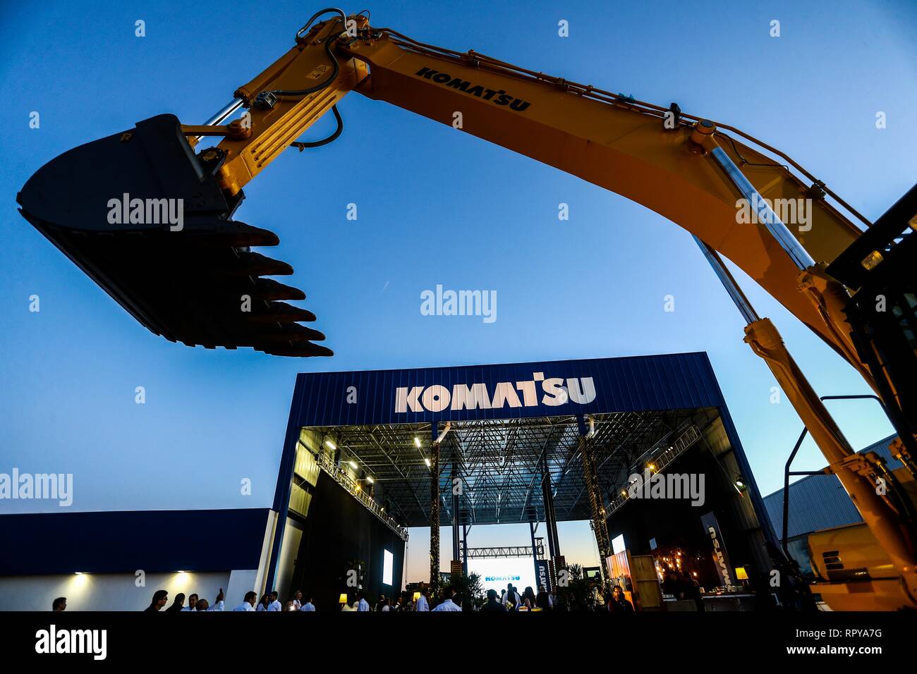 store and offices Komatzu.venta of machinery, equipment or indistrial equipment. refaccionaría and machinery for the mining industry. Komatsu Limited  Stock Photo