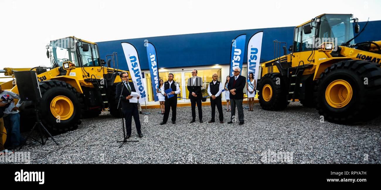 store and offices Komatzu.venta of machinery, equipment or indistrial equipment. refaccionaría and machinery for the mining industry. Komatsu Limited  Stock Photo