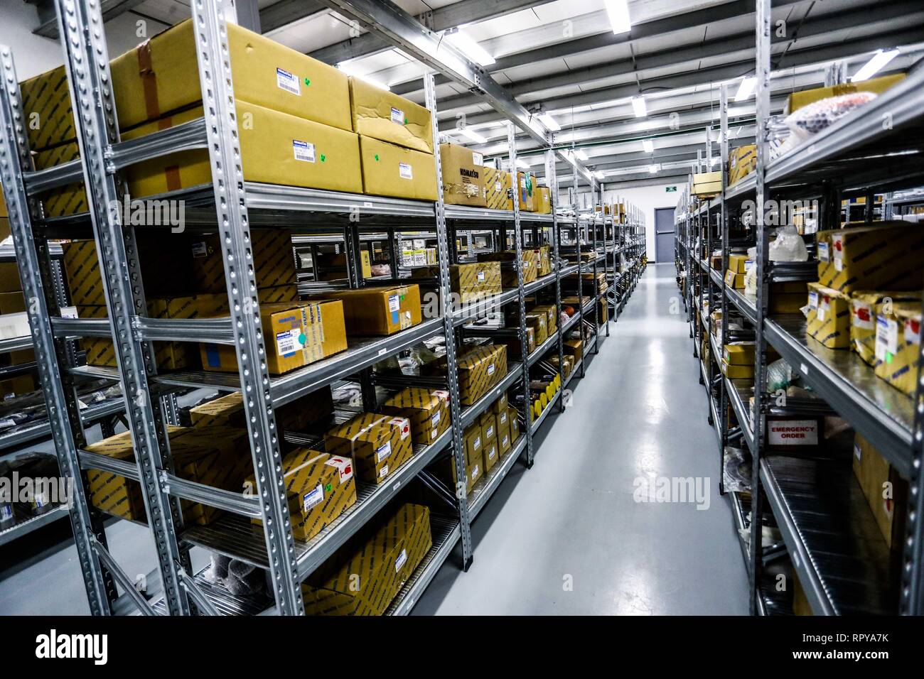 store and offices Komatzu.venta of machinery, equipment or indistrial equipment. refaccionaría and machinery for the mining industry. Komatsu Limited  Stock Photo