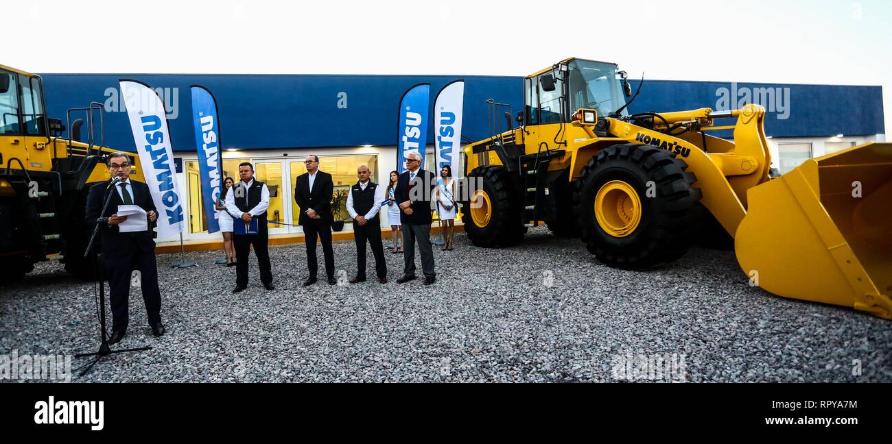 store and offices Komatzu.venta of machinery, equipment or indistrial equipment. refaccionaría and machinery for the mining industry. Komatsu Limited  Stock Photo