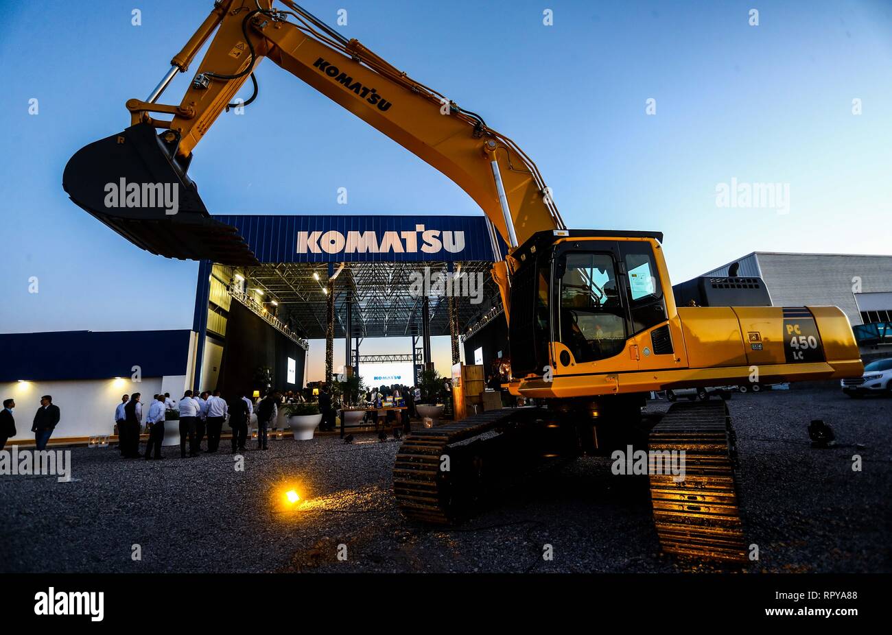 store and offices Komatzu.venta of machinery, equipment or indistrial equipment. refaccionaría and machinery for the mining industry. Komatsu Limited  Stock Photo