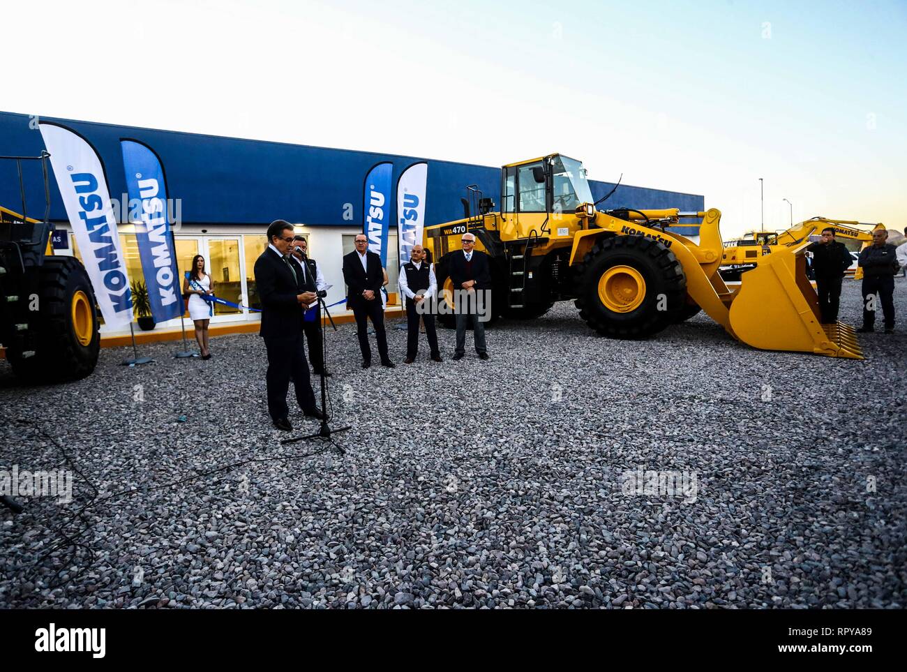 store and offices Komatzu.venta of machinery, equipment or indistrial equipment. refaccionaría and machinery for the mining industry. Komatsu Limited  Stock Photo