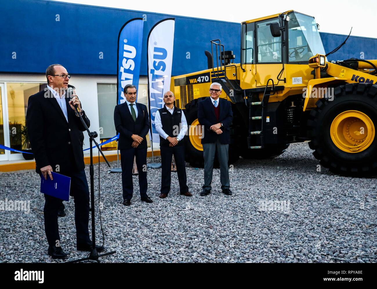 store and offices Komatzu.venta of machinery, equipment or indistrial equipment. refaccionaría and machinery for the mining industry. Komatsu Limited  Stock Photo