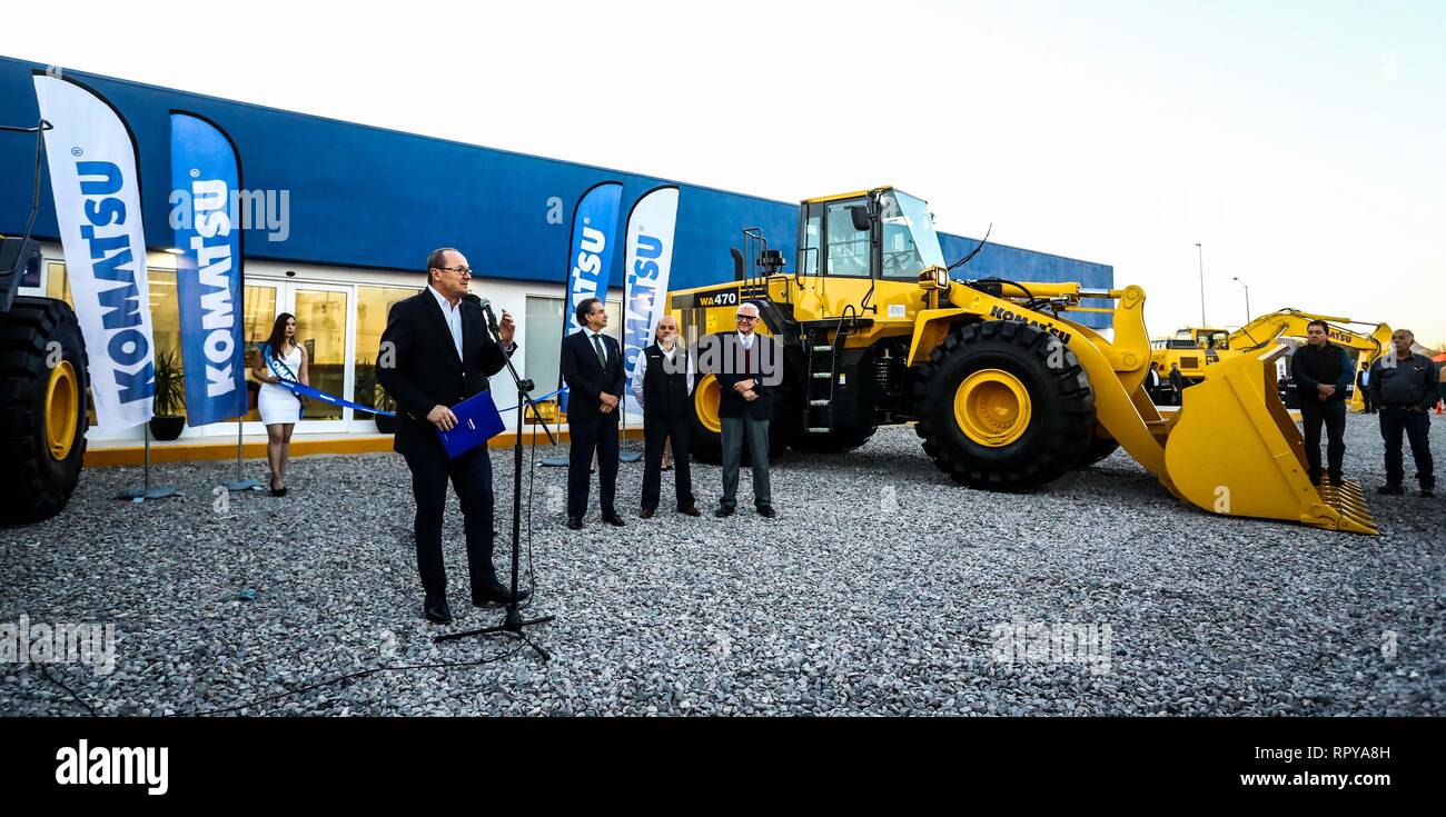 store and offices Komatzu.venta of machinery, equipment or indistrial equipment. refaccionaría and machinery for the mining industry. Komatsu Limited  Stock Photo