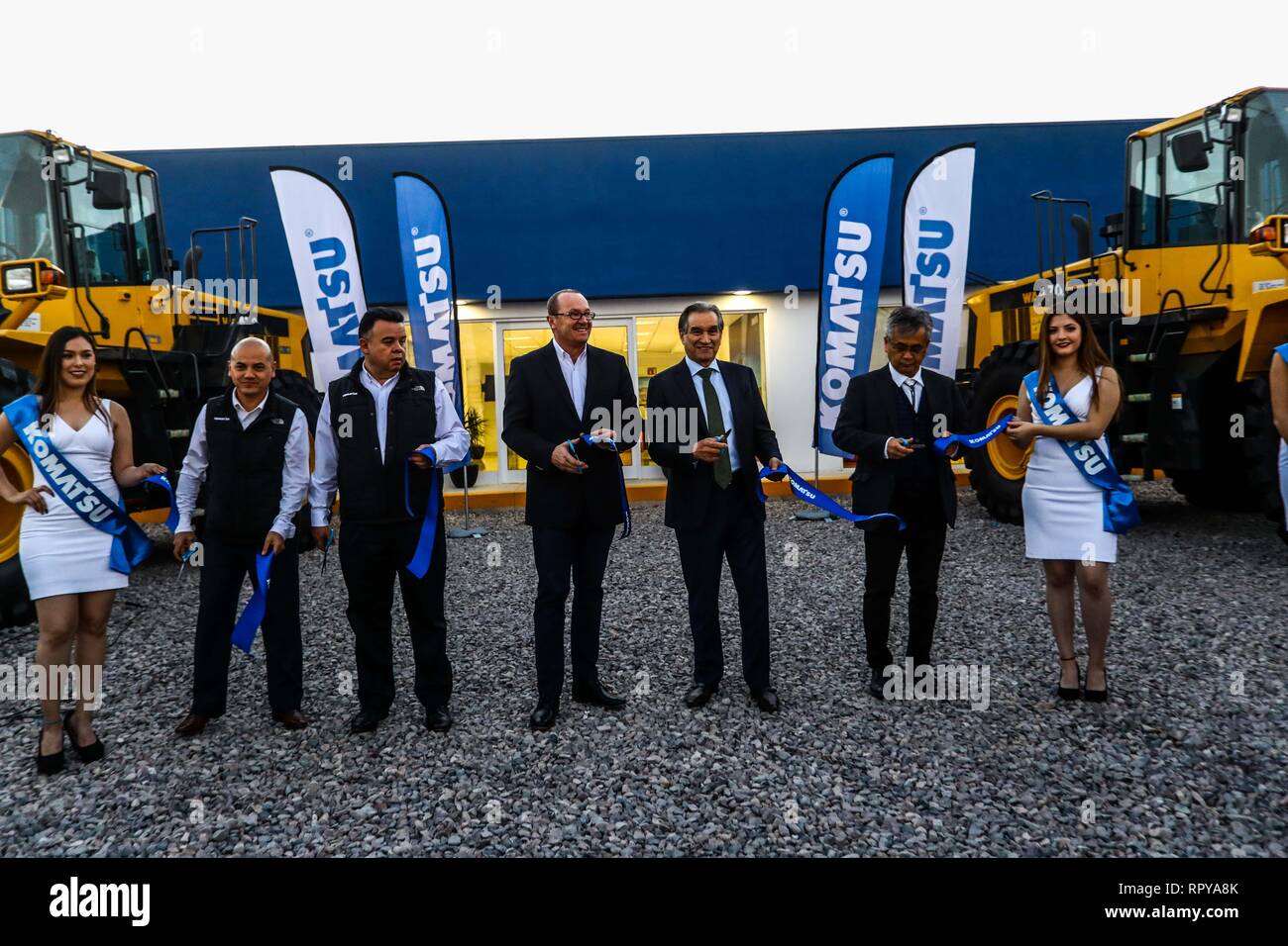 store and offices Komatzu.venta of machinery, equipment or indistrial equipment. refaccionaría and machinery for the mining industry. Komatsu Limited  Stock Photo