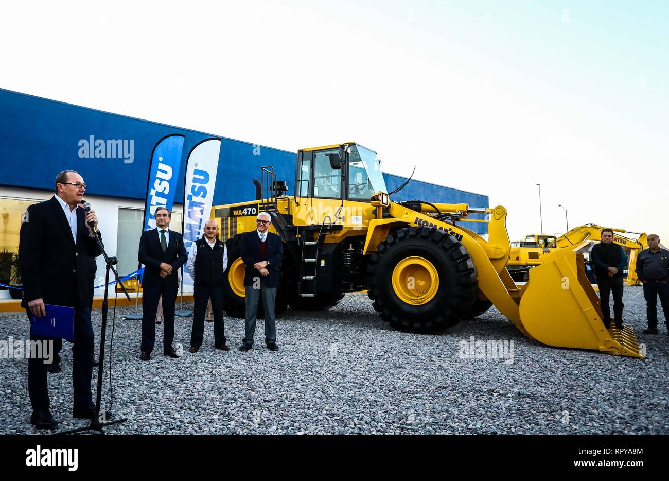 store and offices Komatzu.venta of machinery, equipment or indistrial equipment. refaccionaría and machinery for the mining industry. Komatsu Limited  Stock Photo