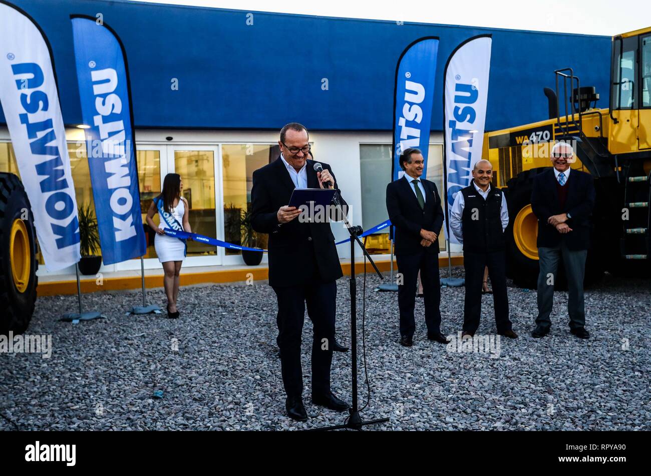 store and offices Komatzu.venta of machinery, equipment or indistrial equipment. refaccionaría and machinery for the mining industry. Komatsu Limited  Stock Photo