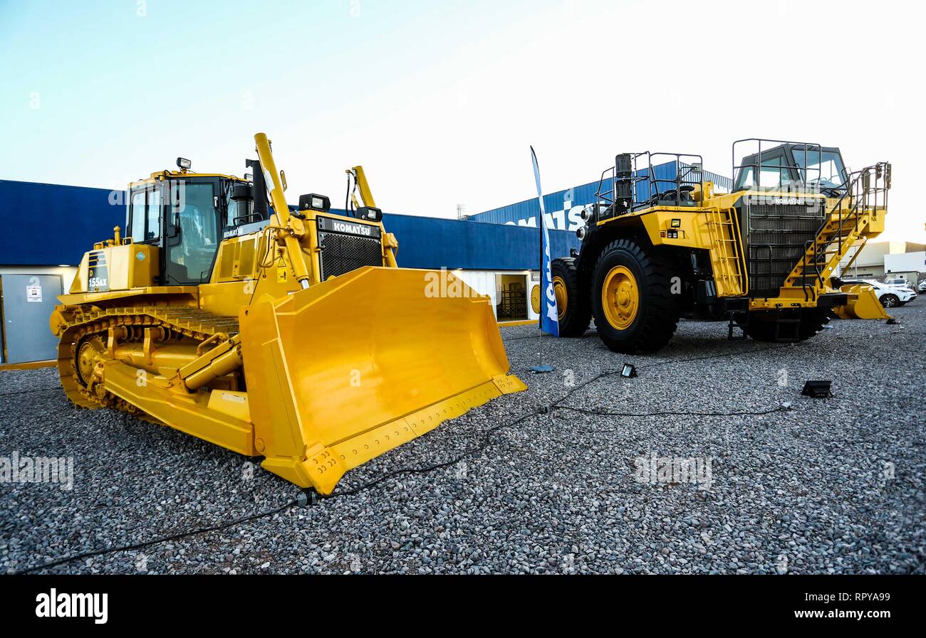 store and offices Komatzu.venta of machinery, equipment or indistrial equipment. refaccionaría and machinery for the mining industry. Komatsu Limited  Stock Photo