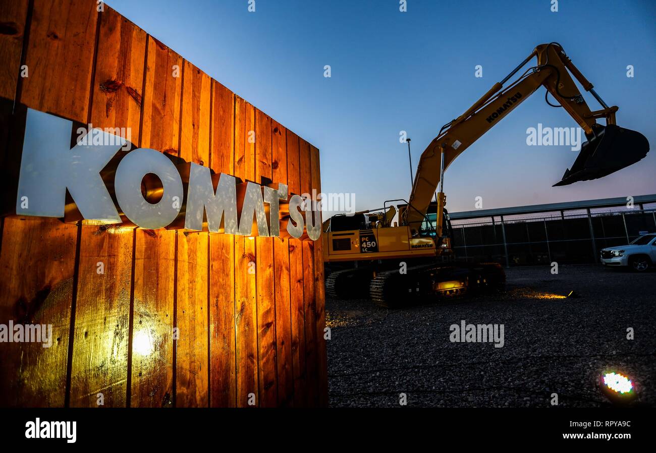 store and offices Komatzu.venta of machinery, equipment or indistrial equipment. refaccionaría and machinery for the mining industry. Komatsu Limited  Stock Photo