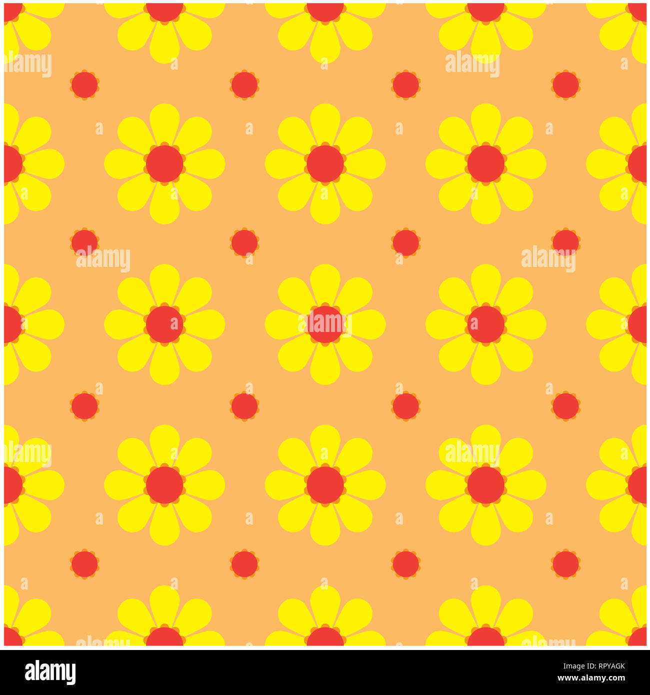 vector illustration of seamless pattern with a flower background Stock ...