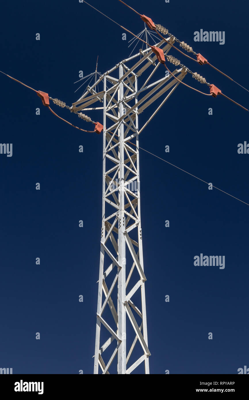 Metallic structure of transmission of electric current Stock Photo Alamy