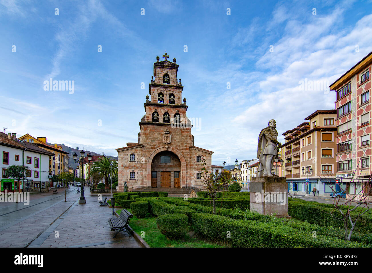 Cangas de Onis, Asturias, Spain; January 2016 Church of the Assumption
