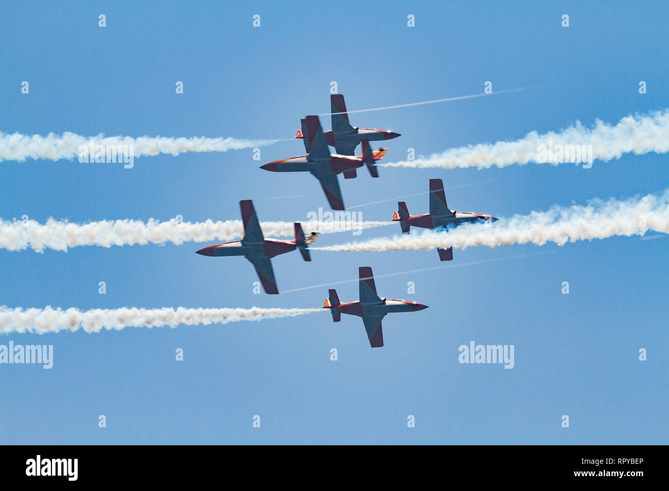 Torre Del Mar Malaga Spain Jul 27 Aircraft Casa C 101 Of The Patrulla Aguila Taking Part In A Exhibition On The 3rd Airshow Of Torre Del Mar On Jul Stock Photo Alamy Torre Del Mar Malaga Spain Jul 27 Aircraft Casa C 101 Of The Patrulla Aguila Taking Part In A Exhibition On The 3rd Airshow Of Torre Del Mar On Jul Stock Photo Alamy