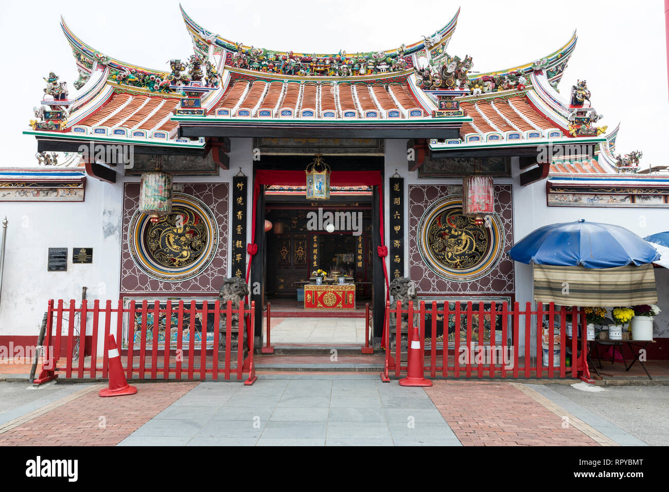 Buddhist Taoist Confucian Cheng Hoon Teng Chinese Temple, 17th Century, Melaka, Malaysia. Stock Photo