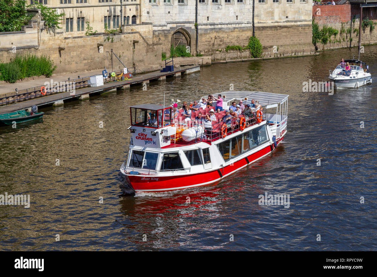 Tourist boat River King of City Cruises York cruising the River Ouse